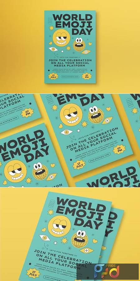 Modern World Emoji Day Flyer XC27PPN 1