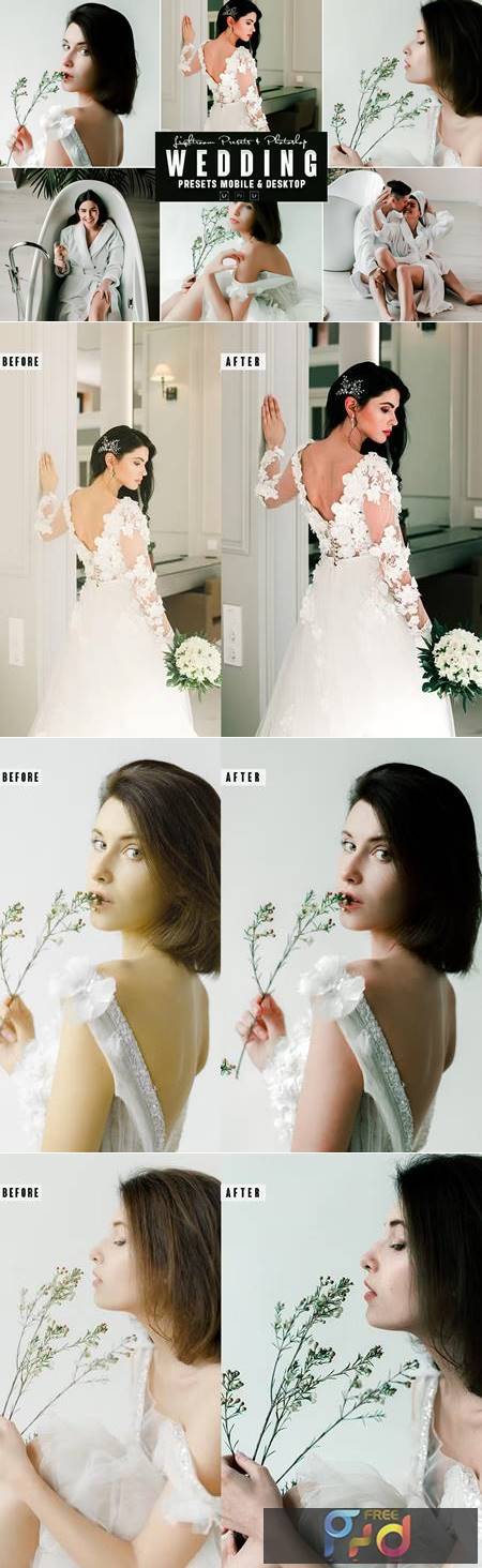 Wedding Photoshop Action & Lightrom Presets 9C33HCF 1
