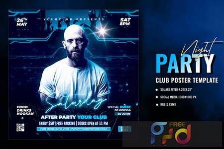 Night Club Party Flyer Template E5FBQBA 1