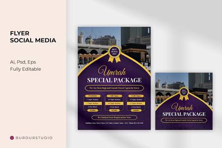 FreePsdVn.com 2209158 TEMPLATE spesial umrah package flyer and instagram post mnyl68k cover
