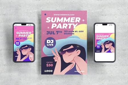 FreePsdVn.com 2209161 TEMPLATE summer party girl template 4pujce7 cover
