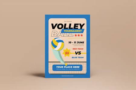 FreePsdVn.com 2209162 TEMPLATE volley ball tournament flyer z7f24bm cover