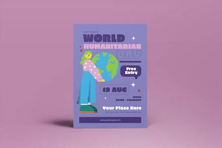 Freepsdvn.com 2209164 Template World Humanitarian Day Flyer W3ze83e Cover