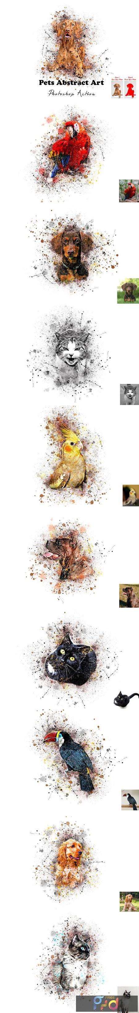 Pets Abstract Art Photoshop Action 7541562 1