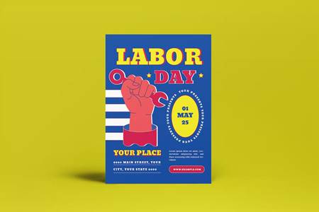 FreePsdVn.com 2209168 TEMPLATE yellow flat design labor day flyer h569mpc cover