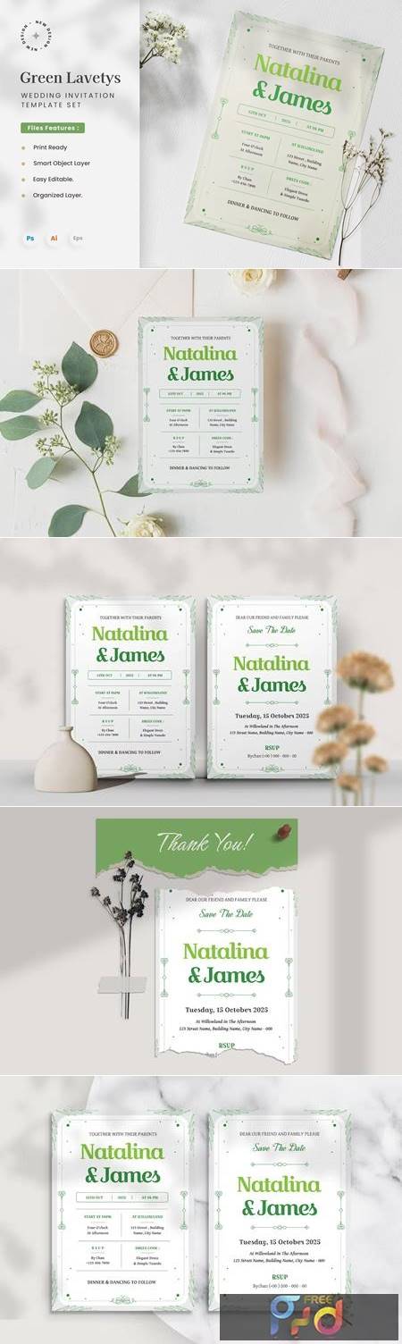 FreePsdVn.com 2209186 TEMPLATE green lavetys wedding invitation 6z67mek