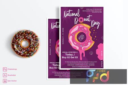 National Donut Day Flyer P3G7X6U 1