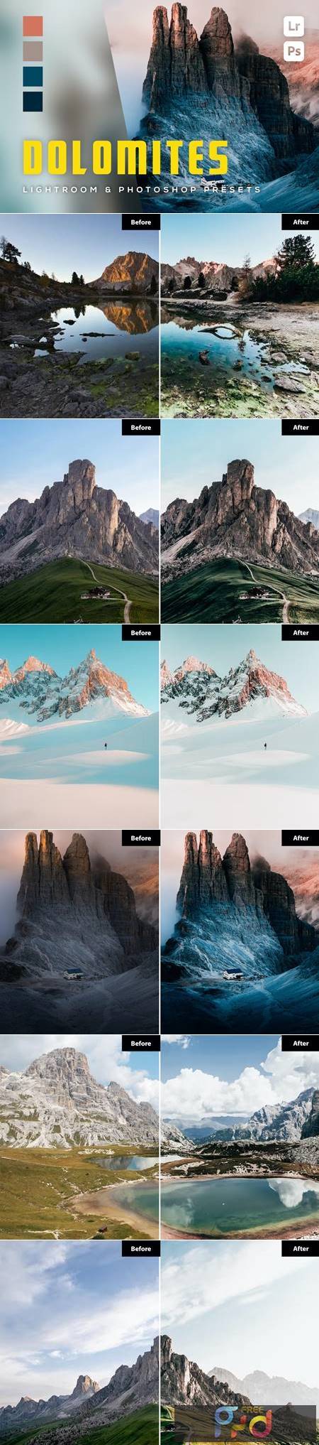 6 Dolomites Lightroom and Photoshop Presets JFNY7P8 1