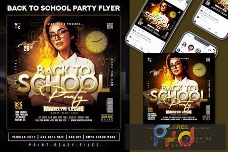Back to School Party Flyer SCWQH3H 1