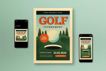 FreePsdVn.com 2209261 TEMPLATE golf tournament flyer set nwzhb7r cover
