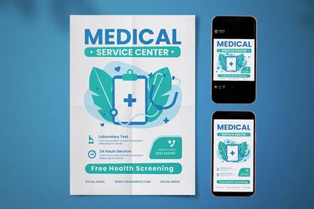 FreePsdVn.com 2210038 TEMPLATE medical service flyer set ycnyw23 cover