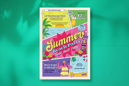 FreePsdVn.com 2210182 TEMPLATE summer beach party flyer 9us9t76 cover