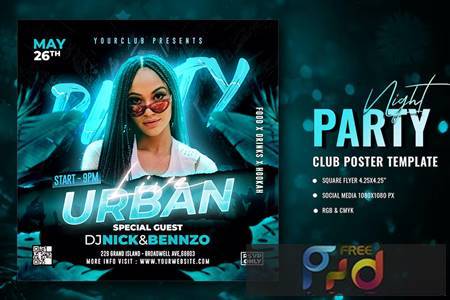 Urban Party Club Flyer ZTLT3GJ 1