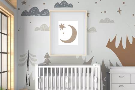 FreePsdVn.com 2210250 MOCKUP baby room with mural wall and frames mockup c83uzkh cover