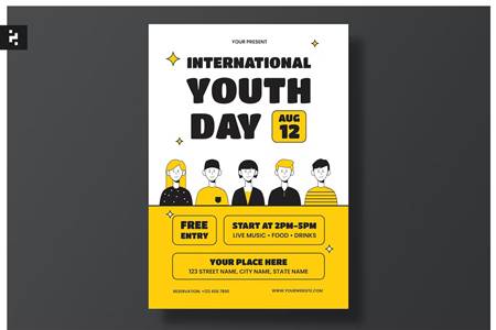 FreePsdVn.com 2210273 TEMPLATE international youth day flyer set 8hqbj9m cover