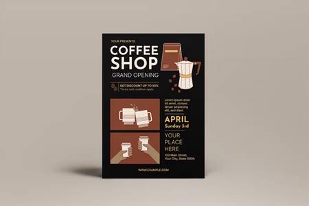 FreePsdVn.com 2210296 TEMPLATE grand opening coffee shop flyer l9qjztk cover