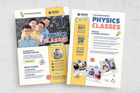 FreePsdVn.com 2210348 TEMPLATE school science physics class flyer by99em2 cover