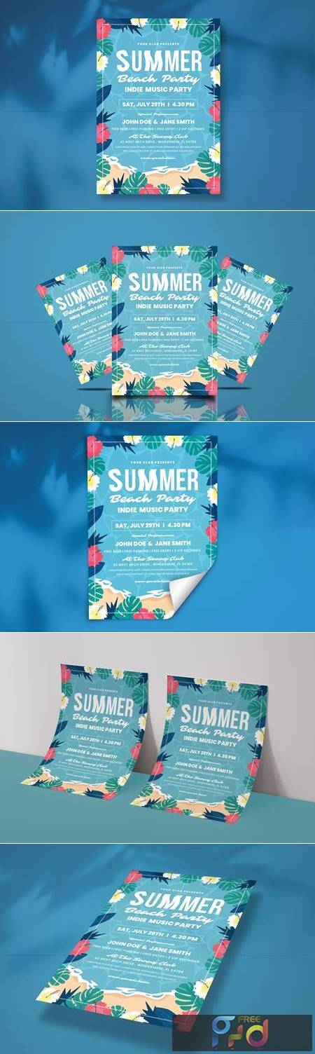 Summer Beach Party Flyer VN4ELJH 1