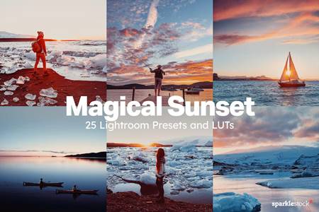 FreePsdVn.com 2210497 PRESET 25 magical sunset lightroom presets and luts tvpyec5 cover