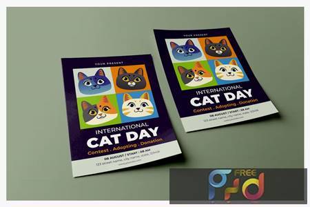 International Cat Day Event - Poster Template UZ85DVA 1