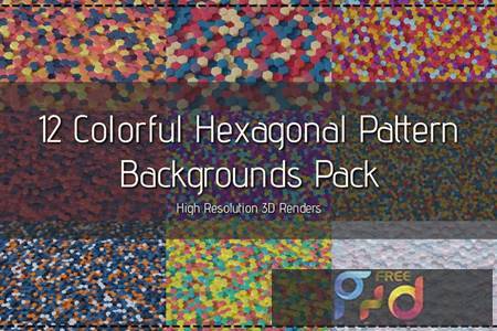 12 Hexagonal Playful Backgrounds Exclusive Pack ZY7UASJ 1