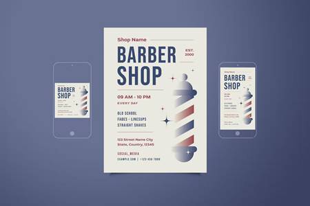 FreePsdVn.com 2211058 TEMPLATE barber shop flyer set d4e4s47 1