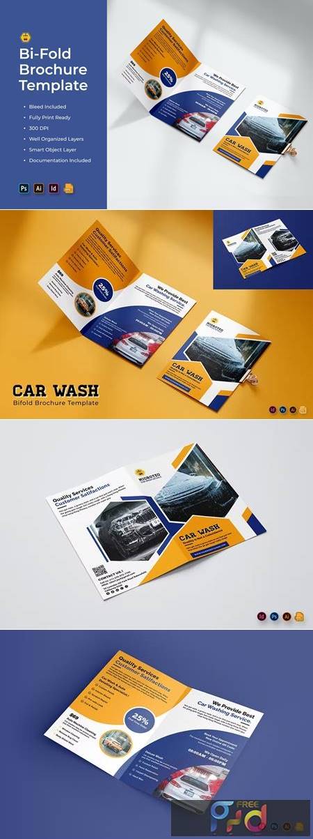 Car Wash Bifold Brochure PZRNURB 1