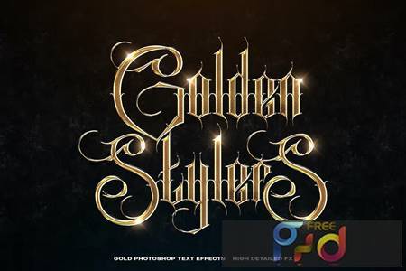 40 Gold Photoshop Styles - Text Effects VW6NPTM 1