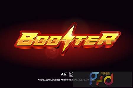 Booster 3D - Editable Text Effect, Font Style NMUY3HZ 1