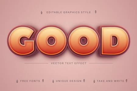 Freepsdvn.com 2211175 Vector Good 3d Editable Text Effect Font Style Qrxsls8 Cover