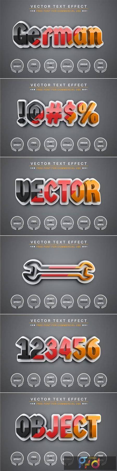 German - Editable Text Effect, Font Style DEHHSDF 1