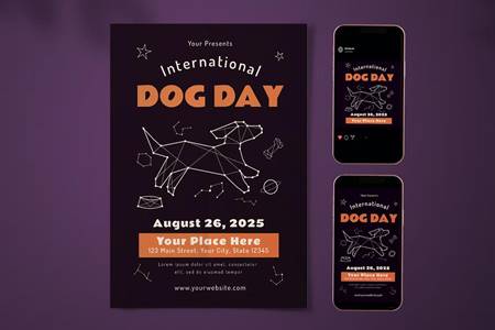 FreePsdVn.com 2211258 TEMPLATE international dog day flyer set vkvka5p cover