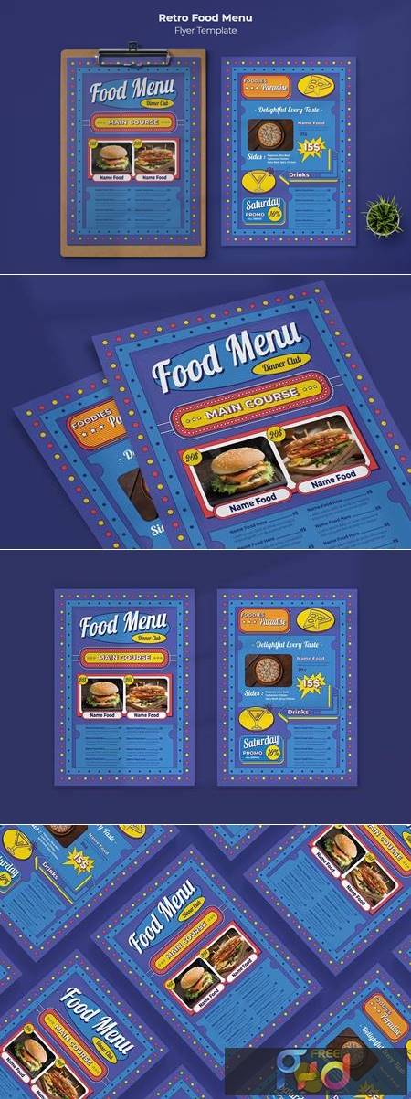 FreePsdVn.com 2211300 TEMPLATE retro food menu flyer 429y4e4