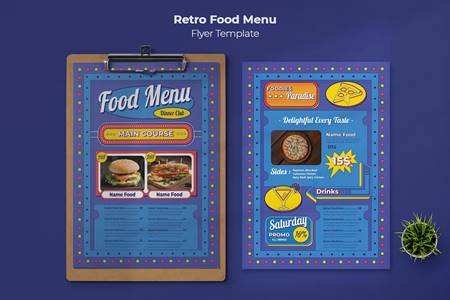 FreePsdVn.com 2211300 TEMPLATE retro food menu flyer 429y4e4 cover