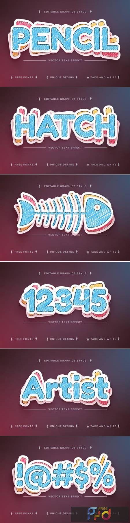 Hatch Sticker - Editable Text Effect, Font Style AFXARSG 1