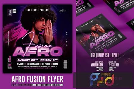 Afro Fusion Party Flyer 5LD2RYW 1