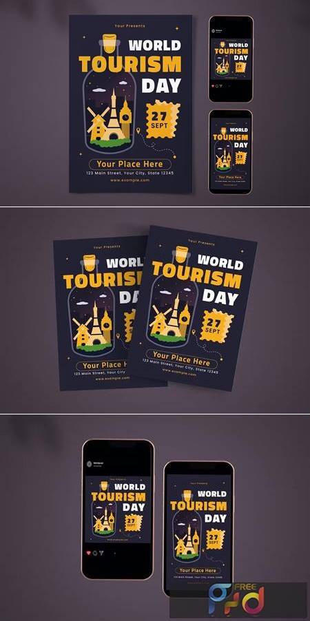 World Tourism Day Flyer Set DKV7TW4 1