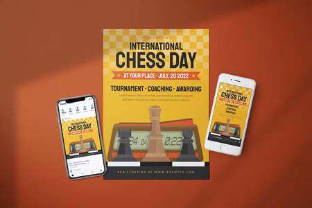 FreePsdVn.com 2211397 TEMPLATE international chess day flyer media kit ufhcc9t cover