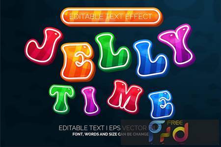 Colorfull Gummy Jelly Text Effect WPJY87A 1