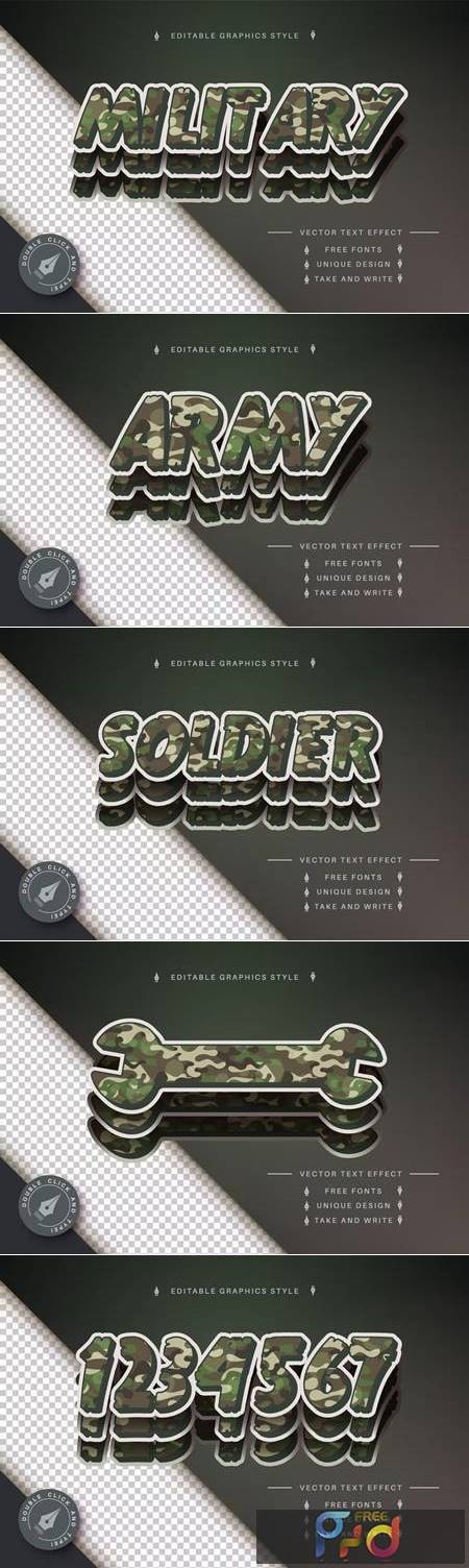 Military - Editable Text Effect, Font Style APX784W 1
