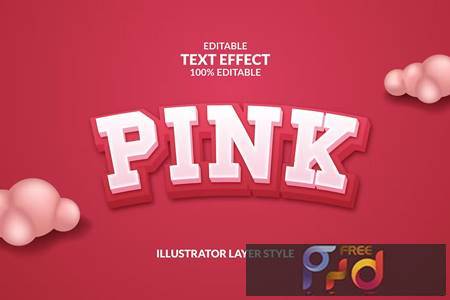 PINK Editable illustrator text effect B2L3EYR 1
