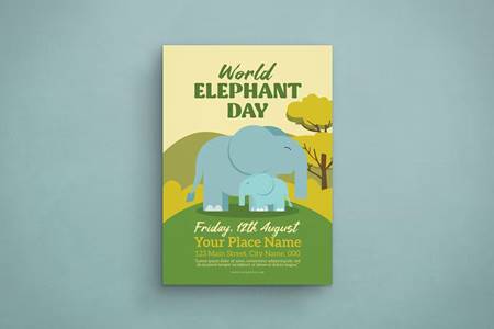 FreePsdVn.com 2211505 TEMPLATE world elephant day z4wb75e cover