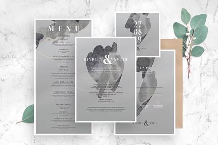 FreePsdVn.com 2212084 TEMPLATE grayscale wedding invitation suite vmbmpyb cover