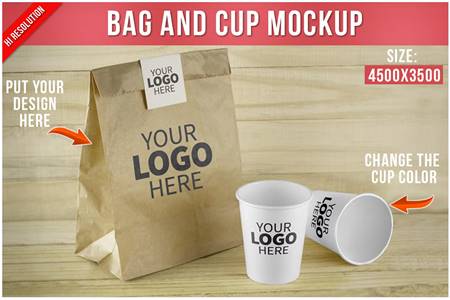 FreePsdVn.com 2212133 MOCKUP kraft paper bag and cup template 23pur9y cover