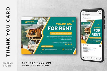 FreePsdVn.com 2212217 TEMPLATE vacation rent thank you card instagram post qnmlhu8 cover