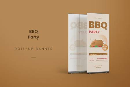 FreePsdVn.com 2212300 TEMPLATE bbq party flyer roll up banner yftafsd cover