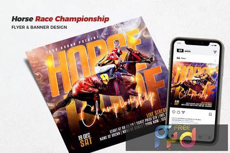 FreePsdVn.com 2212355 TEMPLATE horse race championship flyer and social template a6qwct7