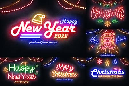Freepsdvn.com 2212376 Action Christmas Neon Text Effects Kwqjdlb Cover