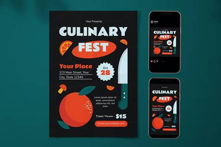 FreePsdVn.com 2212391 TEMPLATE culinary fest flyer set up7wrbz cover