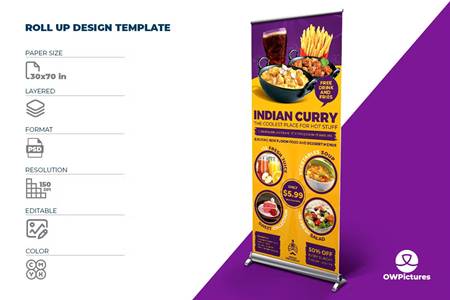 FreePsdVn.com 2212396 TEMPLATE indian curry restaurant roll up banner signage tem 3fu83tn cover